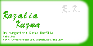 rozalia kuzma business card