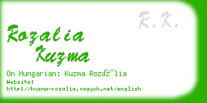 rozalia kuzma business card